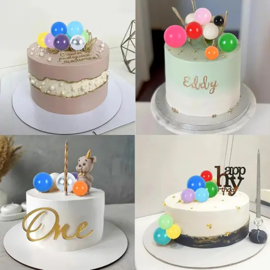 Orange Mini Ball Cake Toppers {4}