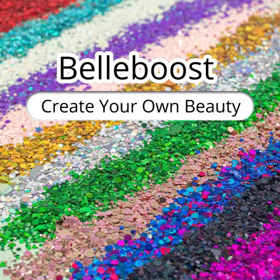 2 Colors of Holographic Chunky Glitter with Quick Dry Glue Pack 5, {3}