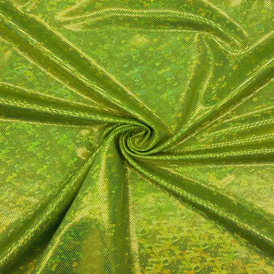 1 Yard Shattered Glass Spandex Fabric for Costumes Dancewear Leggings Activewear Projects (58"/60" )Inches Wide Neon Yellow {1}
