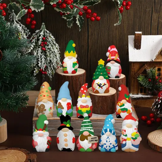 12 Sets Ceramic to Paint Winter Christmas Ready to Paint Your Own Ceramic DIY Paintable Figurine {3}