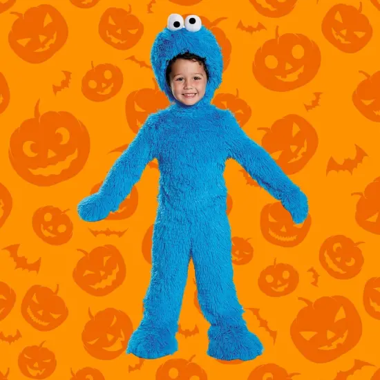 Baby Extra Deluxe Cookie Monster Costume Plush Jumpsuit and Headpiece {2}