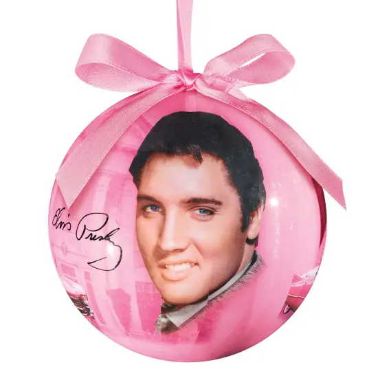 Collections Etc Elvis Pink Ball Christmas Ornament with Gift Box {2}
