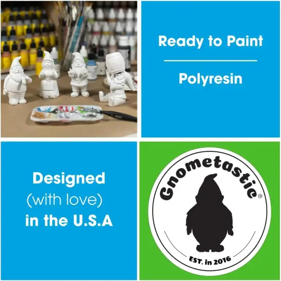 Gnude Gnomes - Unpainted Smoking Gnome, 8.5" Inches - DIY Paint Your Own Gnome {5}