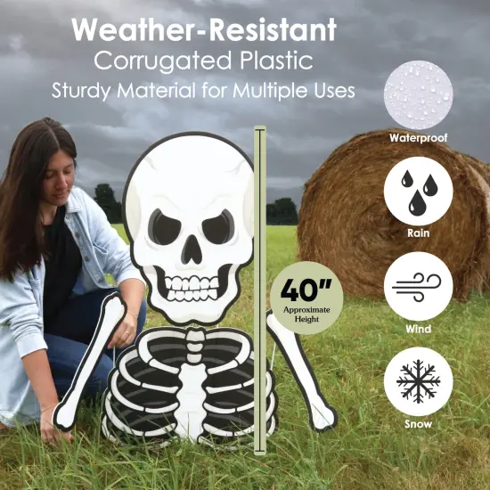 Big Dot of Happiness Scary Skeleton - Big Skeleton Yard Sign Outdoor Lawn Decorations - Halloween Party Yard Signs {5}