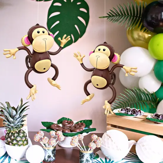 4E's Novelty Inflatable Monkey 2-Pack, 27" for Jungle Decorations & Safari Birthday decorations! {3}