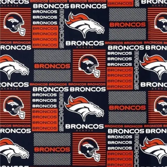 Licensed NFL Denver Broncos Cotton 6422-D Fabric by the Yard {1}
