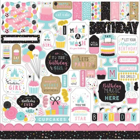 Echo Park Magical Birthday Girl 12x12 Element Stickers {1}