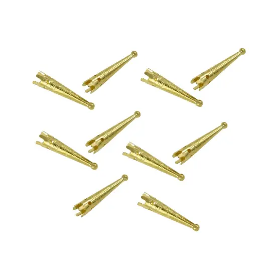 JewelrySupply Gold Color Bolo Tip with Design 28mm (Pack of 10) {1}