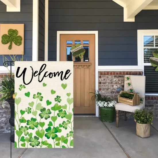 St. Patrick's Day Welcome Garden Flag &ndash; 12x18 Inch, Double-Sided {2}