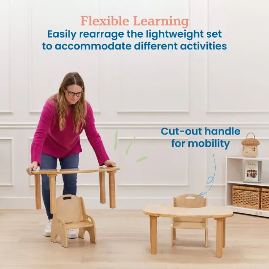 Little Learner Table and Chair Set, Kids Furniture Natural {5}