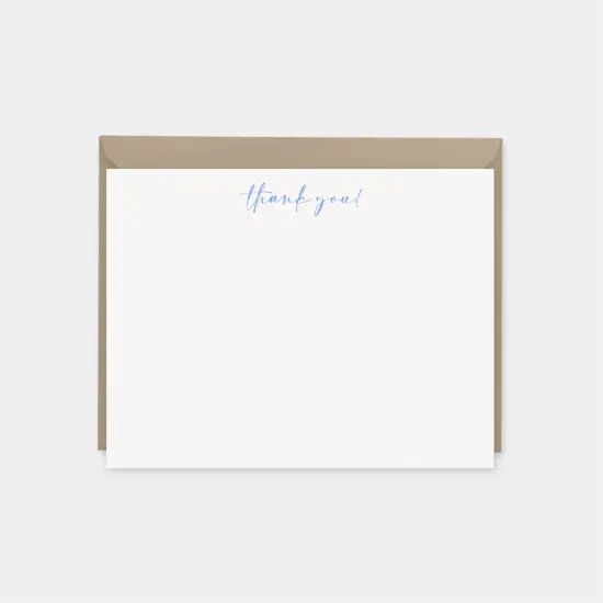 Blue Script Note Cards {1}