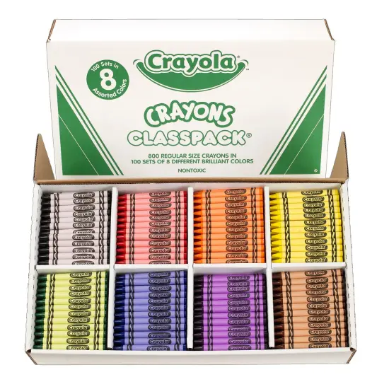 Crayon Classpack&reg;, Regular Size, 8 Colors, Pack of 800 {1}