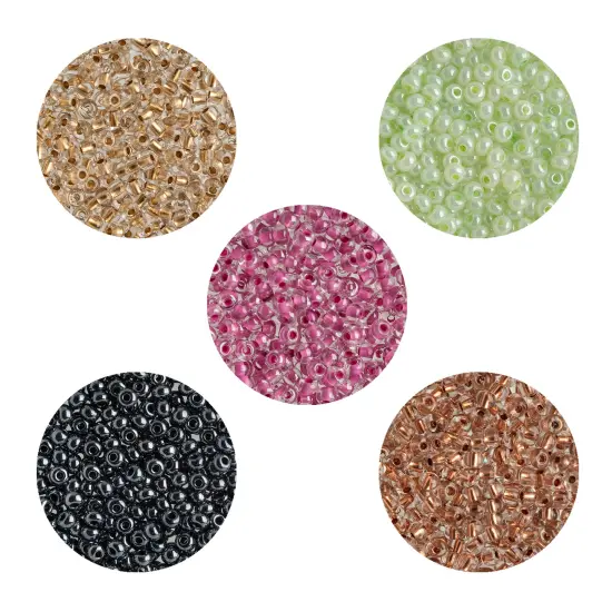 John Bead 6/0 Czech Glass Seed Beads, 100g Green Ceylon {5}