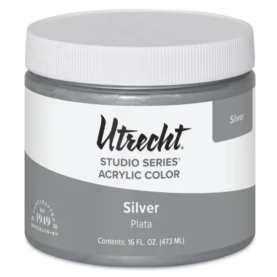 Utrecht Studio Series Acrylic Paint - Silver, Pint {2}