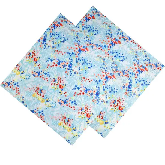 Autumn Palms and Pretty Flowers Printed Spandex {4}