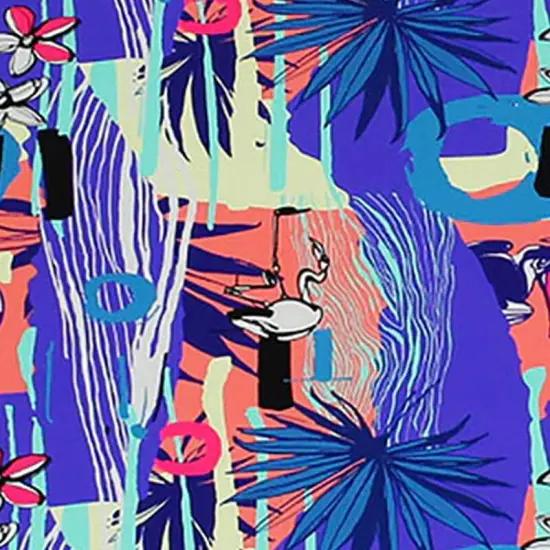 Miami Vice Flamingos Printed Spandex {4}