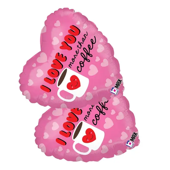Betallic&reg; 18 Inch I Love You More Than Coffee Balloon {3}