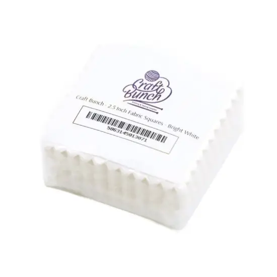 Threadsmith - 2.5 inch Mini Charm Pack - 84 Precut Cotton Fabric Squares (White) {1}