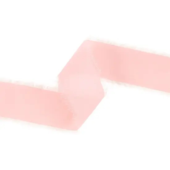 LaRibbons 1 1/2" Frayed Edge Chiffon Ribbon | 10 Yard Roll Pink {3}