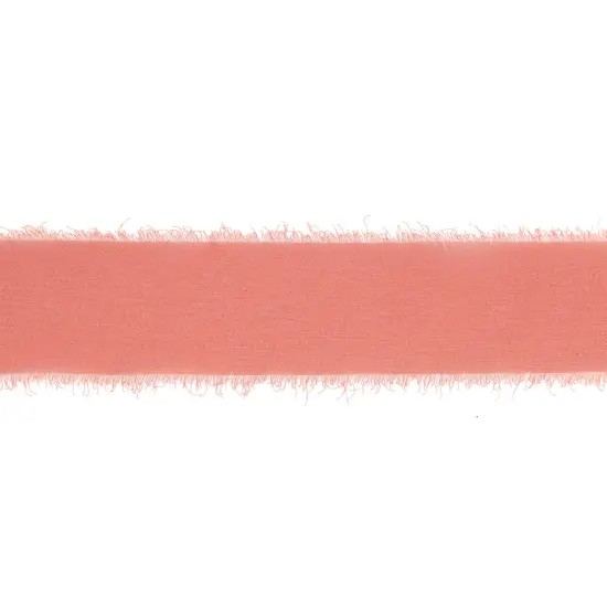 LaRibbons 1 1/2" Frayed Edge Chiffon Ribbon | 10 Yard Roll Salmon {4}
