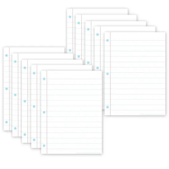 Smart Poly&reg; PosterMat Pals&trade; Space Savers, 13" x 9-1/2", White Notebook Paper, Pack of 10 {1}