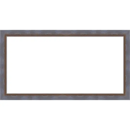Two Tone Framed Dry Erase Magnetic Board Blue Copper {1}
