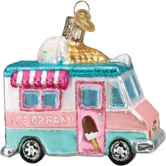 Old World Christmas Ice Cream Truck Ornament {1}