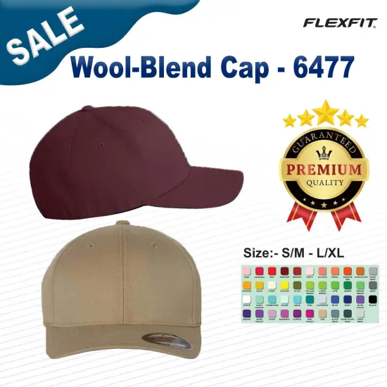 Flexfit&reg; Wool-Blend Cap Navy {3}