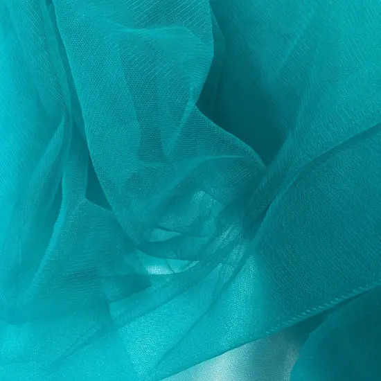 1 Yard 2-Way Stretch Nylon Net Mesh Fabric, 60" Width Lightweight Sheer Mesh for Gowns, Dancewear & Costumes Jade {3}