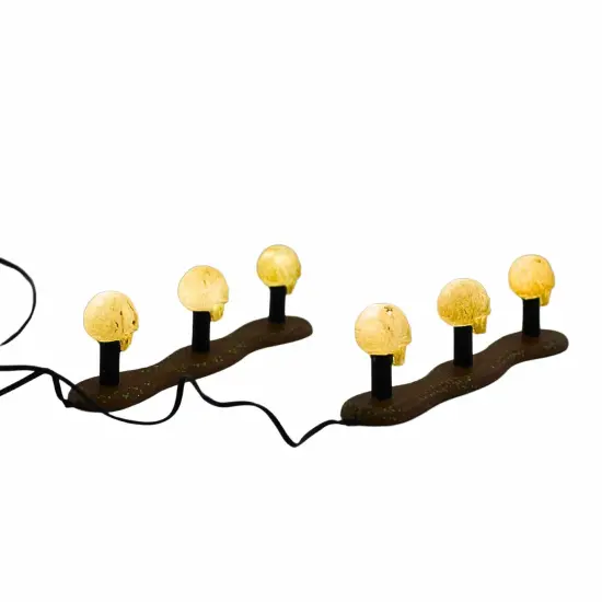 Department 56 Villages 1.0 Inch Skull Lawn Lights Halloween Halloween Village , Halloween Decor Village Halloween White {3}