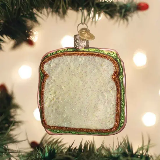 Old World Christmas 3.25 In Ham And Cheese Sandwich Tree Ornament , Ornament Bread Lunch Multicolored {3}
