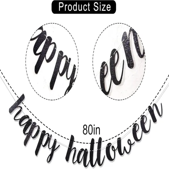 Happy Halloween Banner - Black {2}