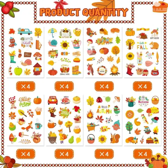 32 Sheets Fall Stickers {2}