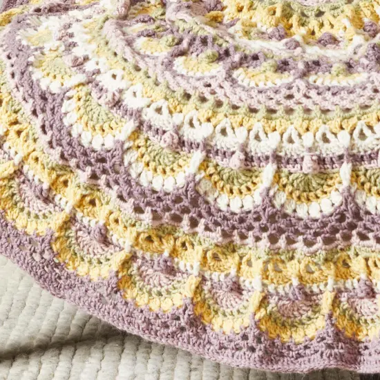 HerrschnersPetal Mandala Throw Crochet Kit Multi {1}
