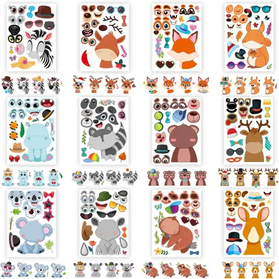 48 PC Make a Face Stickers - Mix & Match {4}