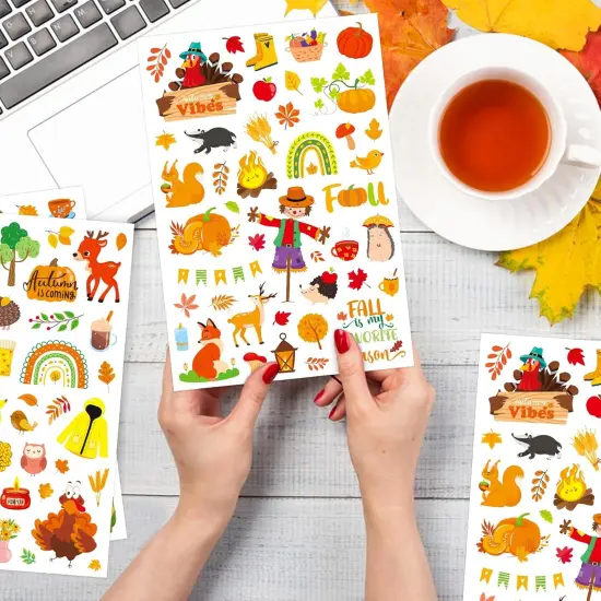 Fall Autumn Adhesive Stickers 990 Counts {3}