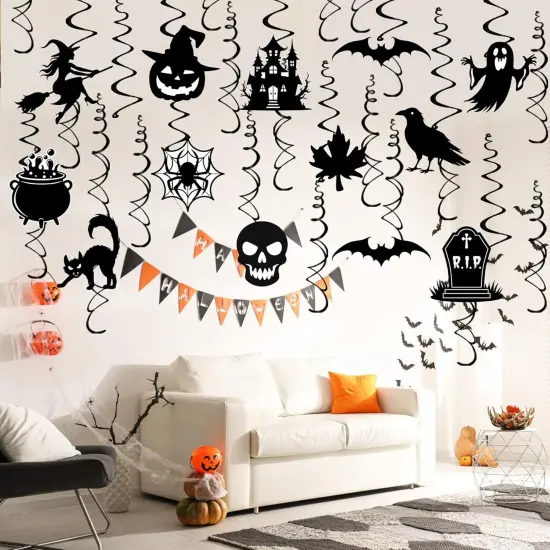 36PCS Halloween Decorations Hanging Swirls {5}