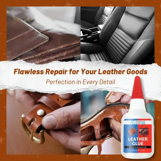 ADHESIVE GURU Leather Glue 0.7 oz &ndash; Clear, Fast-Setting Adhesive for Leather Repairs, Shoes, Bags & Furniture with Precision Tips {4}