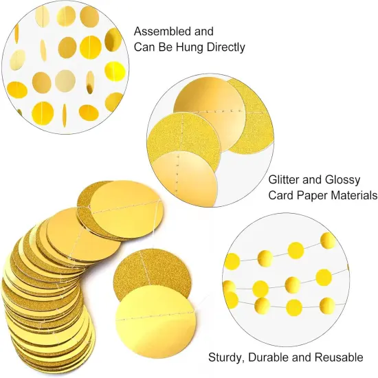 Garlands Glitter Gold Party Decorations Party {4}