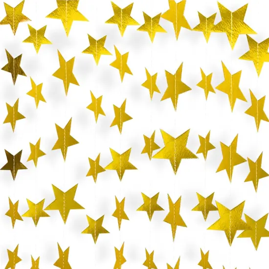 Gold Star Hanging Garlands Party Decorations {1}