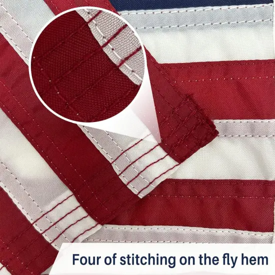 American Yacht Ensign Flag 16x24 inch Embroidered US Yacht Ensign Nautical Boat Flags with 2 Brass Grommets Yacht Marine Boat {3}