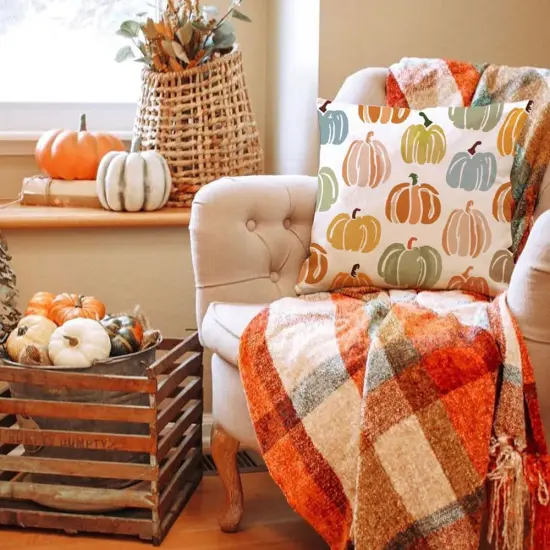 Set of 2 Fall Pillow Covers 18x18 inch {5}