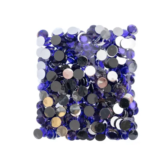 John Bead 12mm (SS50) Round Acrylic Flat Back Rhinestones, 400pcs Purple {4}