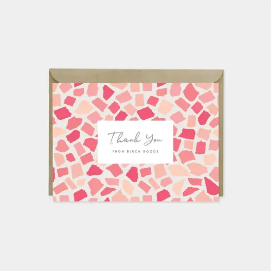 Mosaic Pattern Thank You Card, Designer {6}