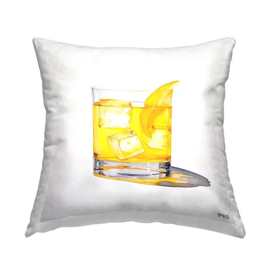 Minimal Cocktail Glass Design by RB Throw Pillow  {1}