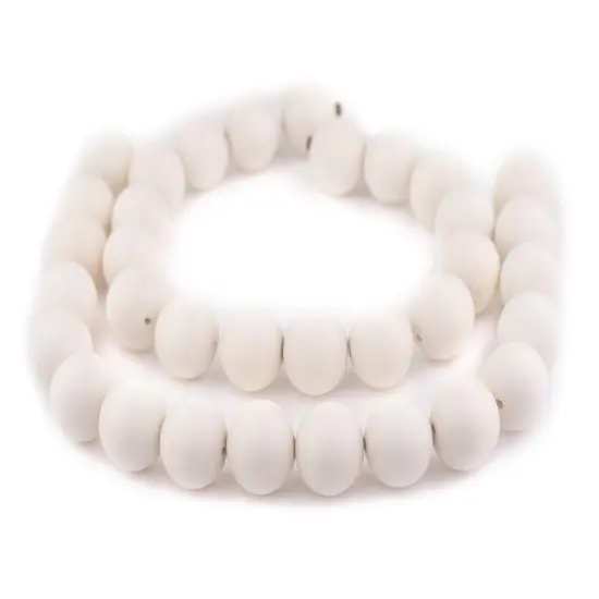 The Bead Chest Natural 24mm Wooden Beads in White for Jewelry Making &ndash; Round Loose Wood Spacer Beads I Approximately 17 Beads {3}