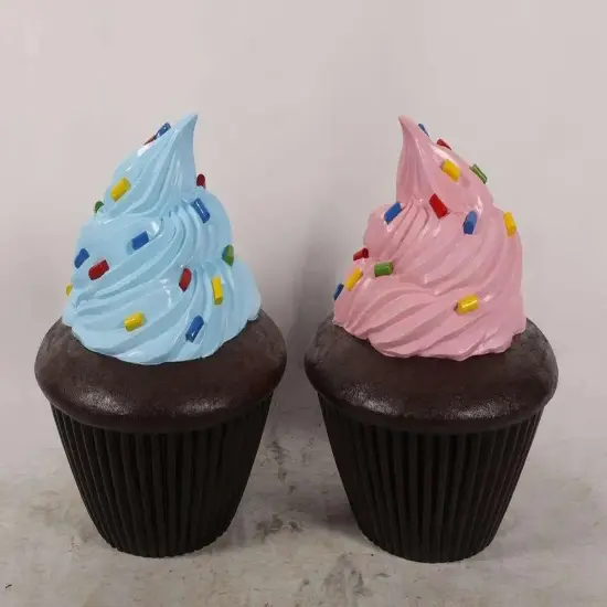 Pink Frosting Chocolate Cupcake Over Sized Statue {4}