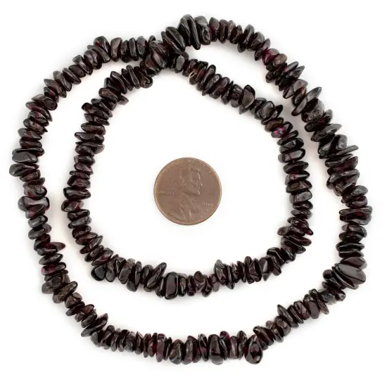 The Bead Chest Flat Prism Garnet Beads (8mm) {2}