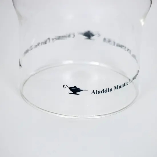 Aladdin Heelless Chimney for Deluxe Brass BH210 Hanging Frame Lamp, 10.75 inch Tall, 2.5 inch Fitter, Clear Glass {4}