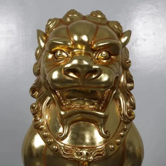 Foo Dog Male Chinese Lion Statue {5}